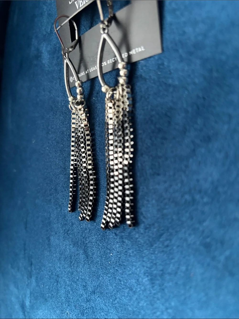 Simply Vera Vera Wang Gunmetal-Tone Fringe Necklace with Matching Earrings